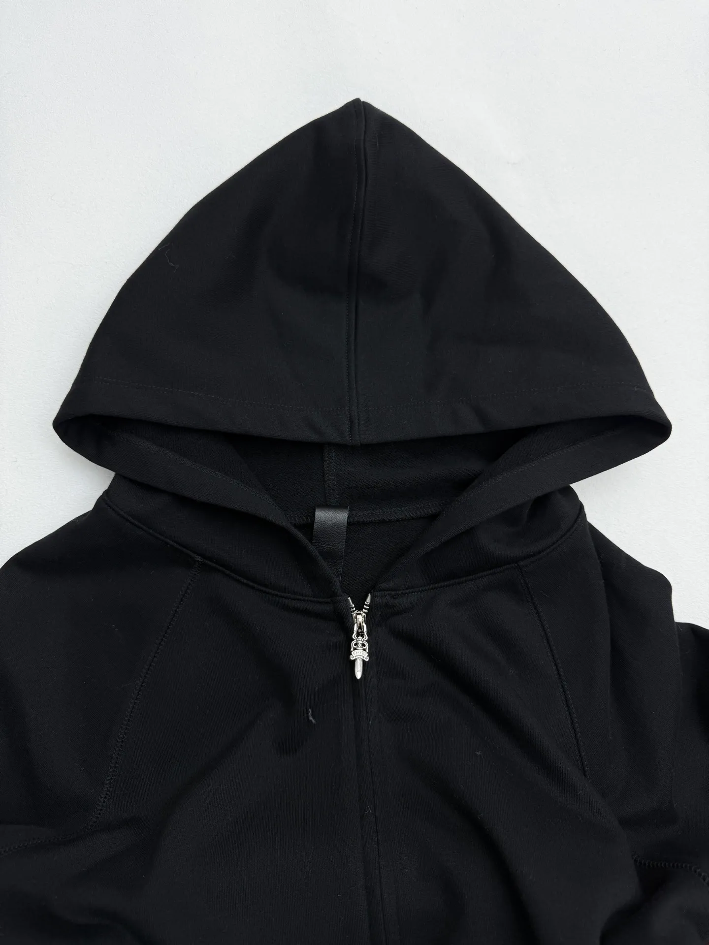 P490 Chrome Hearts Chrome Hearts Sanskrit Cross Embroidery Zipper Hooded Sweatshirt S/M/L